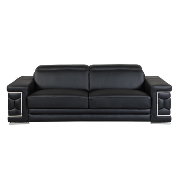 Sturdy Frame & Soft Cushioning - A Reliable Italian Leather Sofa for Relaxing
