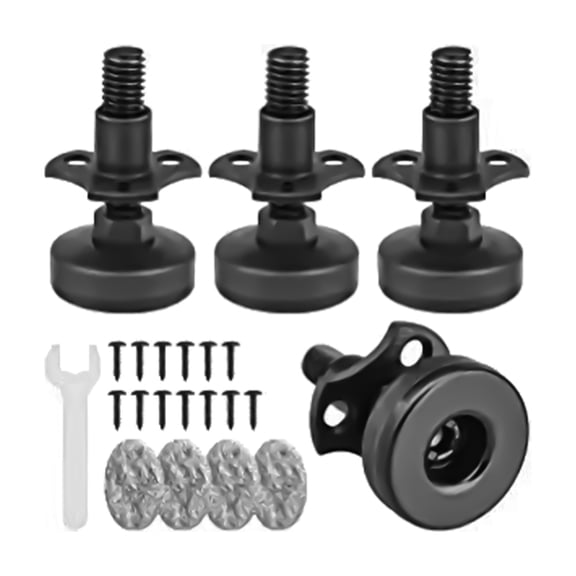 Sturdy Furniture Levelers 3/8Inch Thread Leveling Feets Adjustable Height Designs 4Pcs Furniture Leg Extenders Daily Use