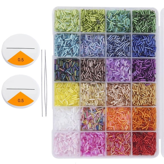Sturdy Glass Beads 7mm Crafting Tubes for Customes Jewelry Designs