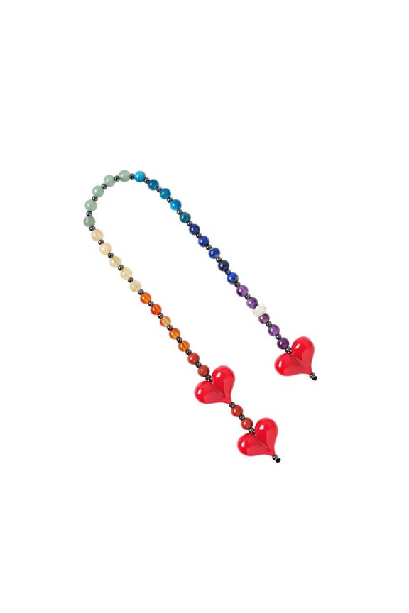 Sturdy Glass Heart Designs Key Holder Lovely Pink Heart Patterned Hanging Pendant Charm For Various Uses And Occasions