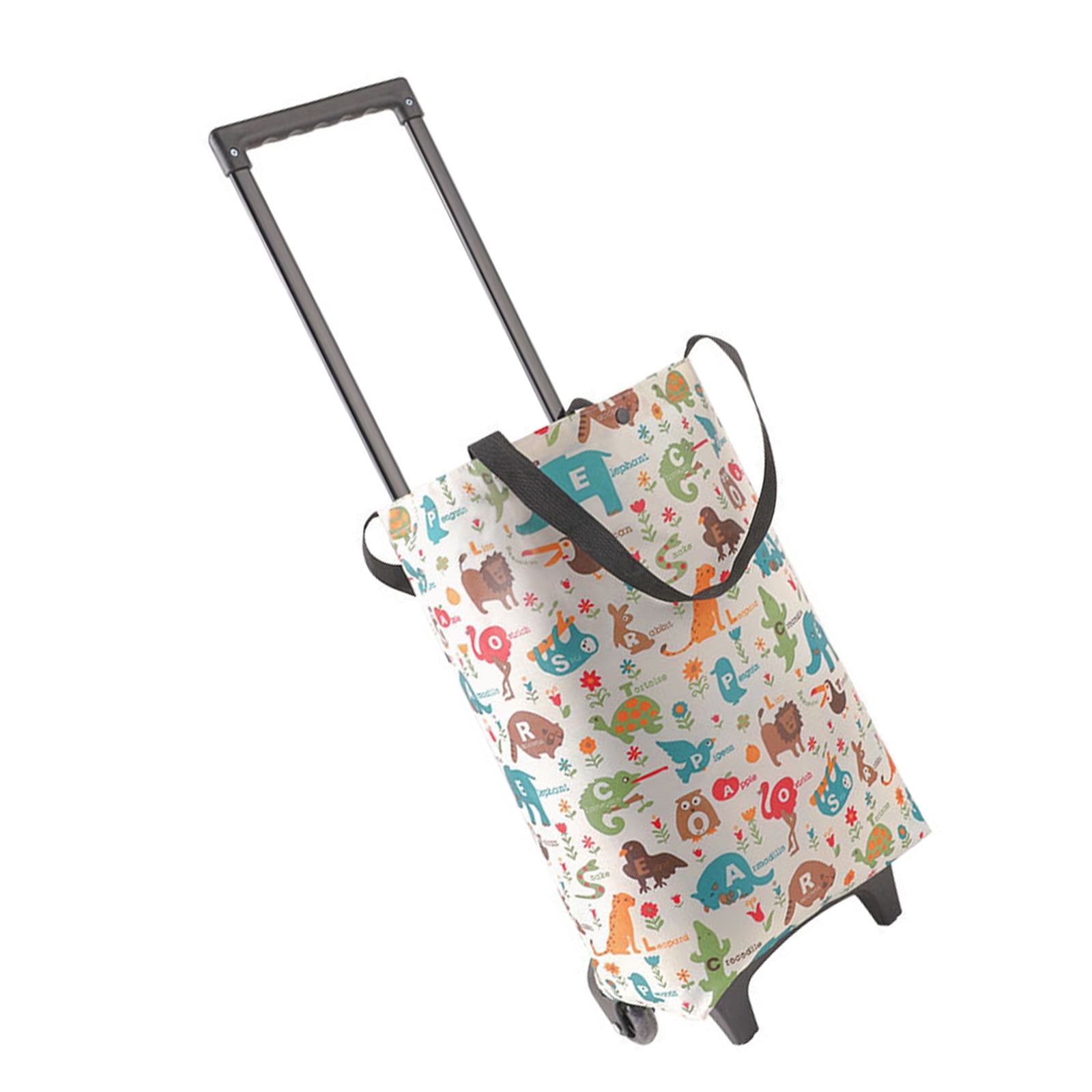 Sturdy Grocery Trolley Bag Large Capacity Foldable Canvas Shopping Cart ...
