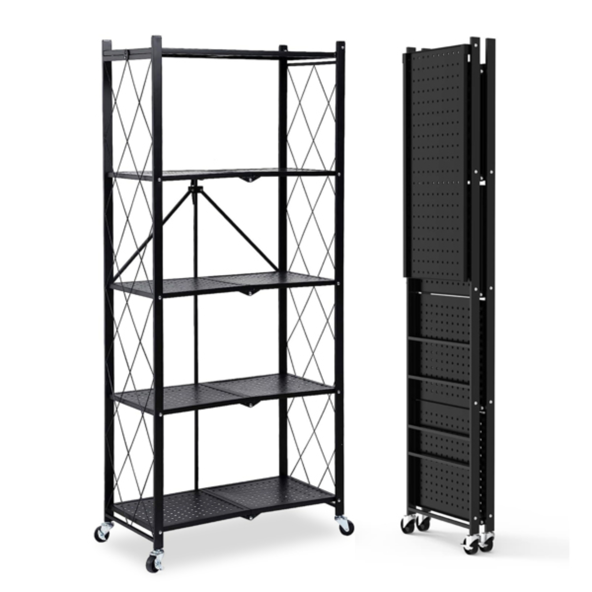 Sturdy Heavy Duty 5 Tier Garage Metal Shelving Units for Storage in
