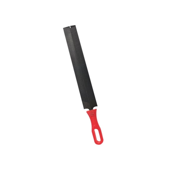 Sturdy High Carbon Steel Woodworking File Sharpener Triangular Design For Accuracy Edges Red Grip Length