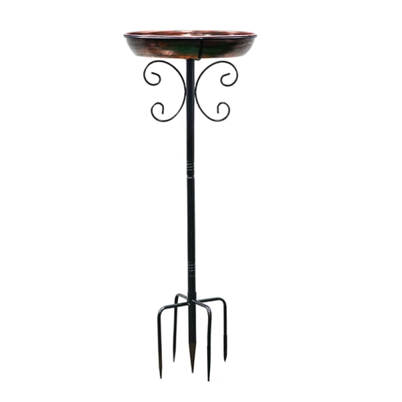 Sturdy Iron Bird Bath Stake with Easy Installation for Outdoor Decors in Gardens and Yard Bird Feeding Station