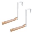 thumbnail image 1 of Sturdy Iron Wood Foldable Hooks Over Door Storage for Hanging Coat Robes, 1 of 17