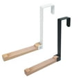 thumbnail image 1 of Sturdy Iron Wood Foldable Hooks Over Door Storage for Hanging Coat Robes, 1 of 18
