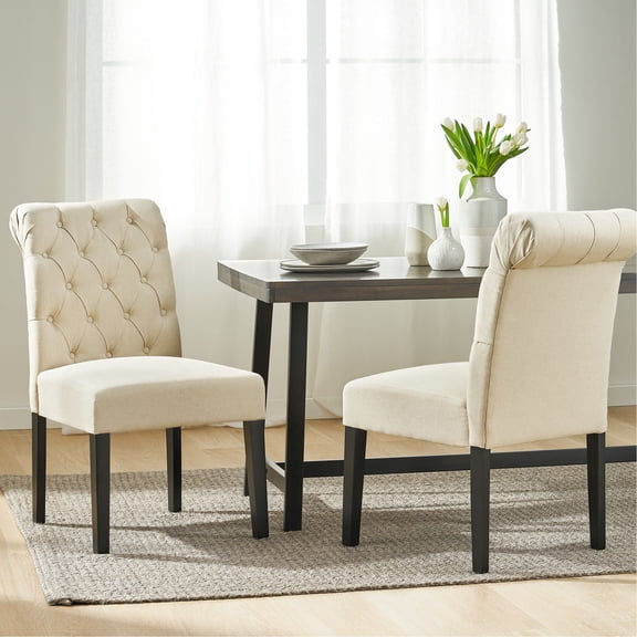 Sturdy Ivory Dining Chairs with High Elasticity / Comfortable Lumbar Support