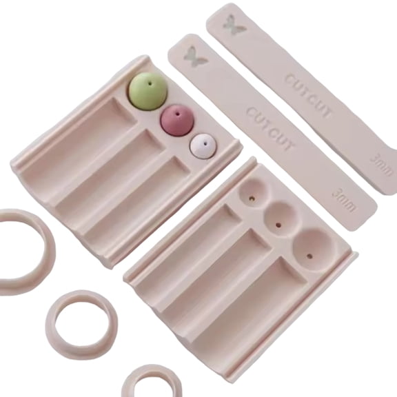 Sturdy Jewelry Clay Bead Maker Tool With Hole Punches For Uniform Earring Pendants And Craft Projects