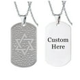 thumbnail image 1 of Sturdy Jewish Jewelry Star of David Amulet Emblem Pendant for Women Men Stainless Steel Judaism Shield of Magen Star Talisman Seal Necklace Religious Kabbalah Protection Gifts for Israel, Customized, 1 of 7