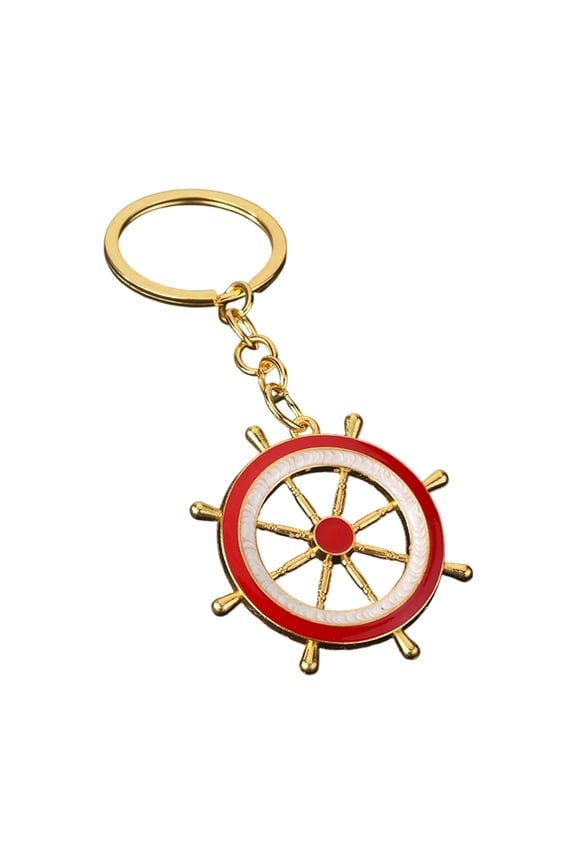 Sturdy Kiriste Keychain With Marine Theme Featuring Anchors Design In Blue White Marine Colors For Gift Giving