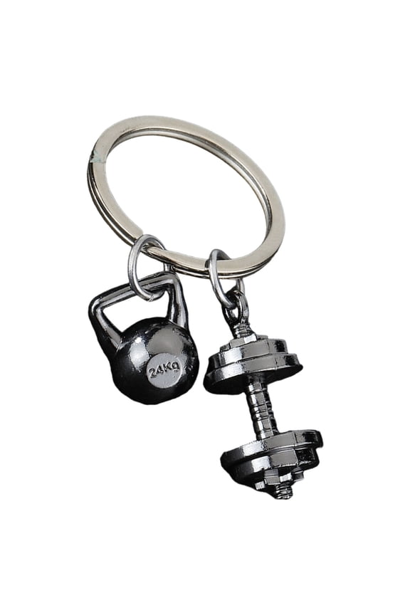 Sturdy Kirsite Exercise Inspired Keychain Compact Gym Keyring Ideal For Active Travel Essential