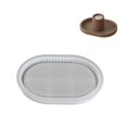 thumbnail image 1 of Sturdy Large Capacity Oval Plate Tray Portable for Weddings and Celebrations, 1 of 11