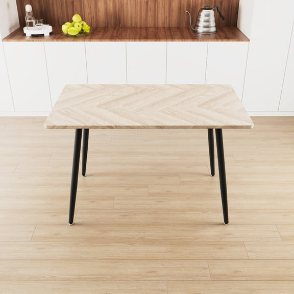 Sturdy MDF & Metal | Kitchen Dining Table for 4, Anti-scratch & Easy to Clean