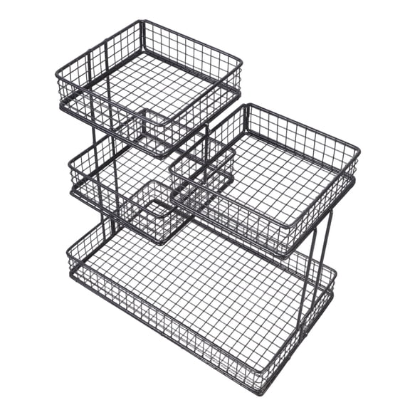 Sturdy Metal 4 Layer Makeup Storage Rack Modular Design Easy Assembly Space Saving Decor
