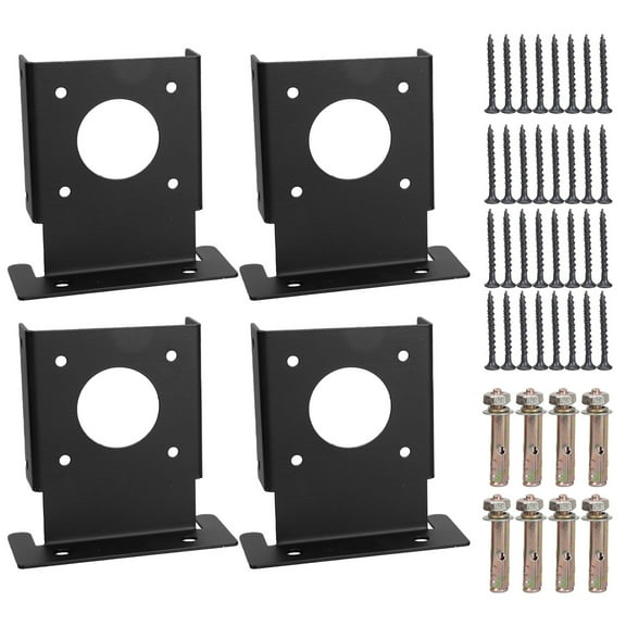 Sturdy Metal Adjustable Deck Post Base Brackets for Enhances Stability in Patios Balconies and Terraces Installations