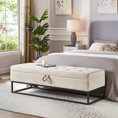 Sturdy Metal Base / Sofa Front or Bed End / Spacious Storage