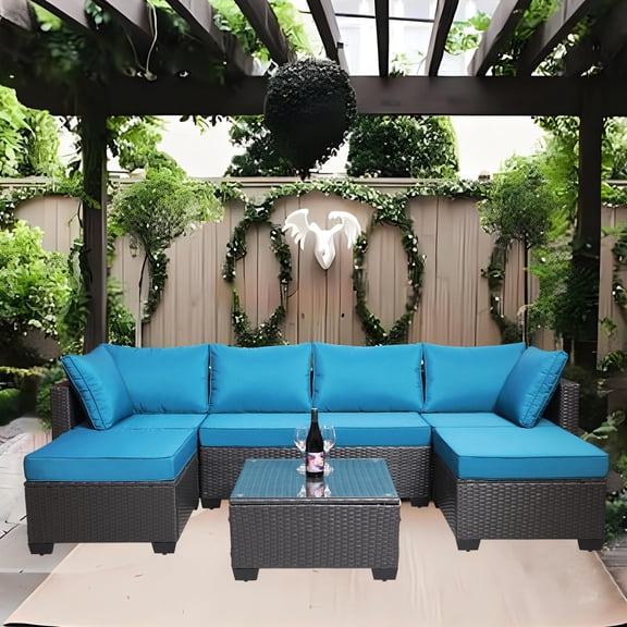 Sturdy Metal Frame Patio Ensemble - Smooth Sitting Experience in the Garden