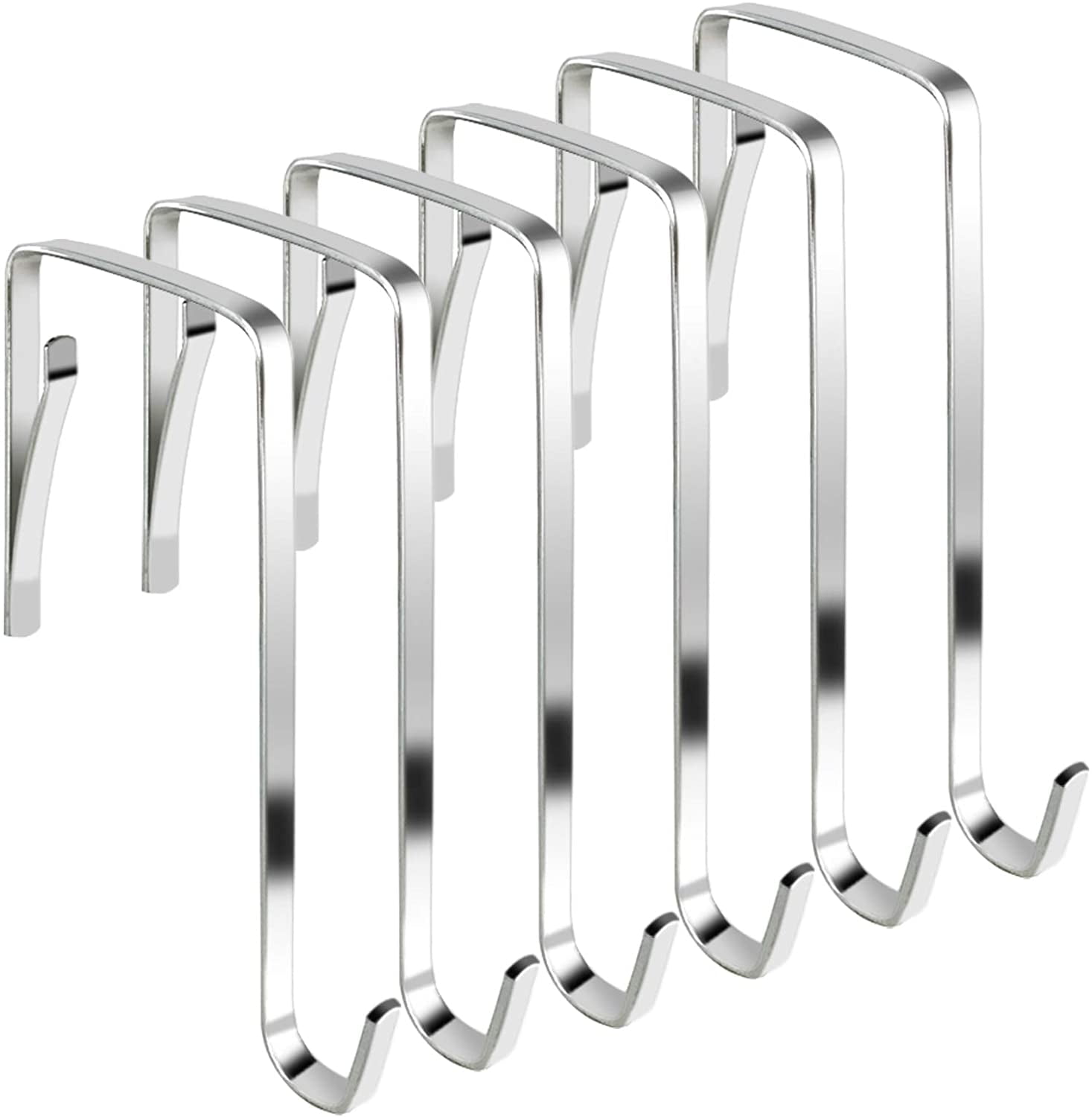 Sturdy Metal Over The Door Hooks, 10 Pack, for Hanging Clothes, Towels, Coats