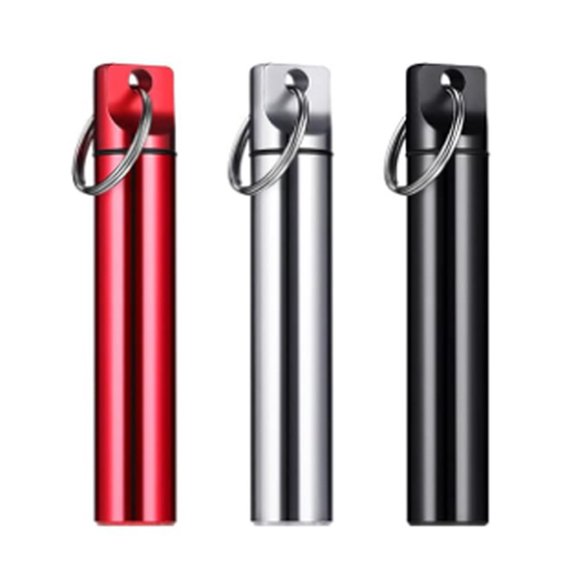 Sturdy Metal Toothpick Storage Box Multipurpose Portable Pills Container For Outdoor Camping Business Trip 2 Tone Option