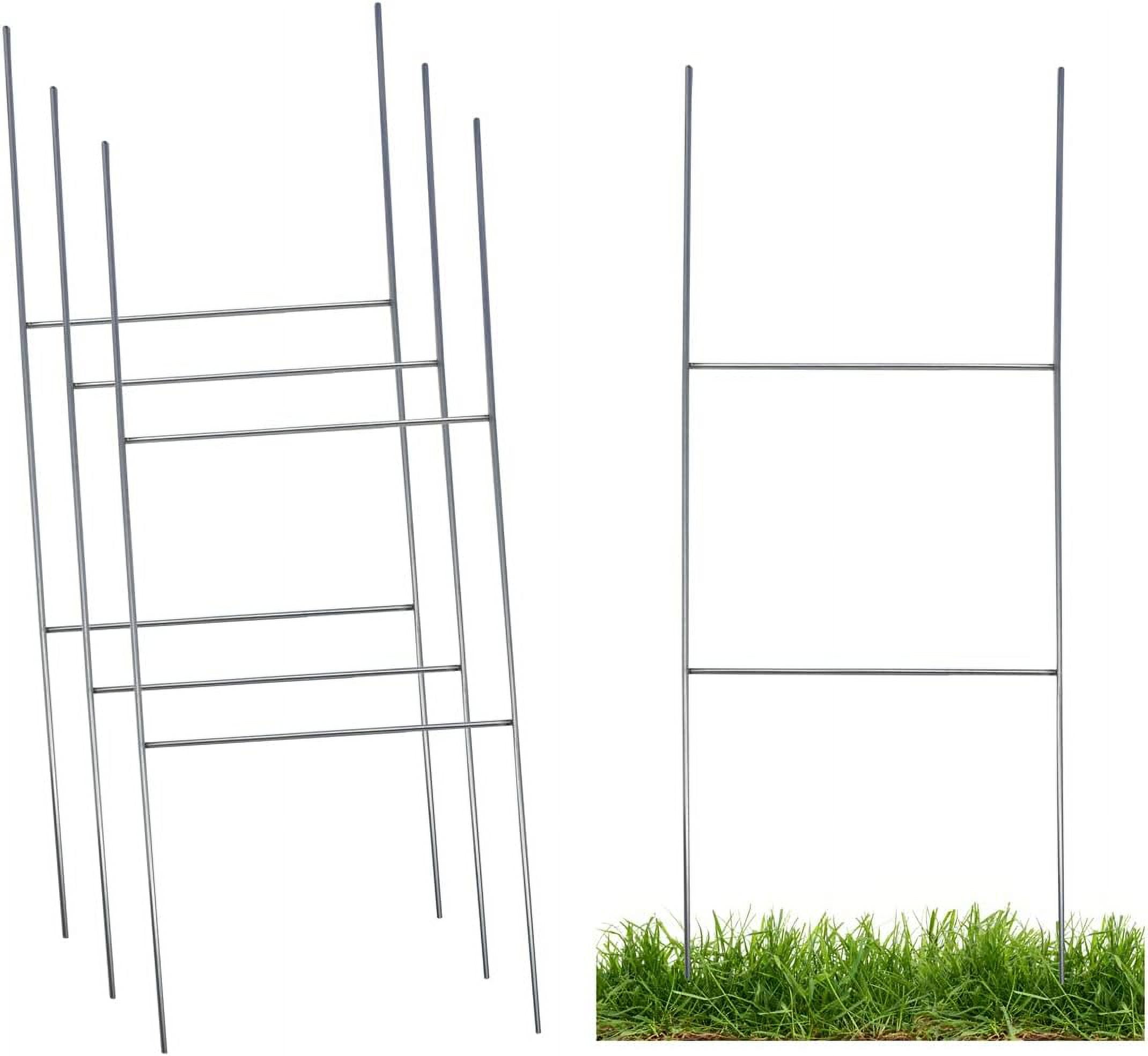 Sturdy Metal Wire Step Stake Frame for Yard Signs 10 x 24 inch H Frame ...