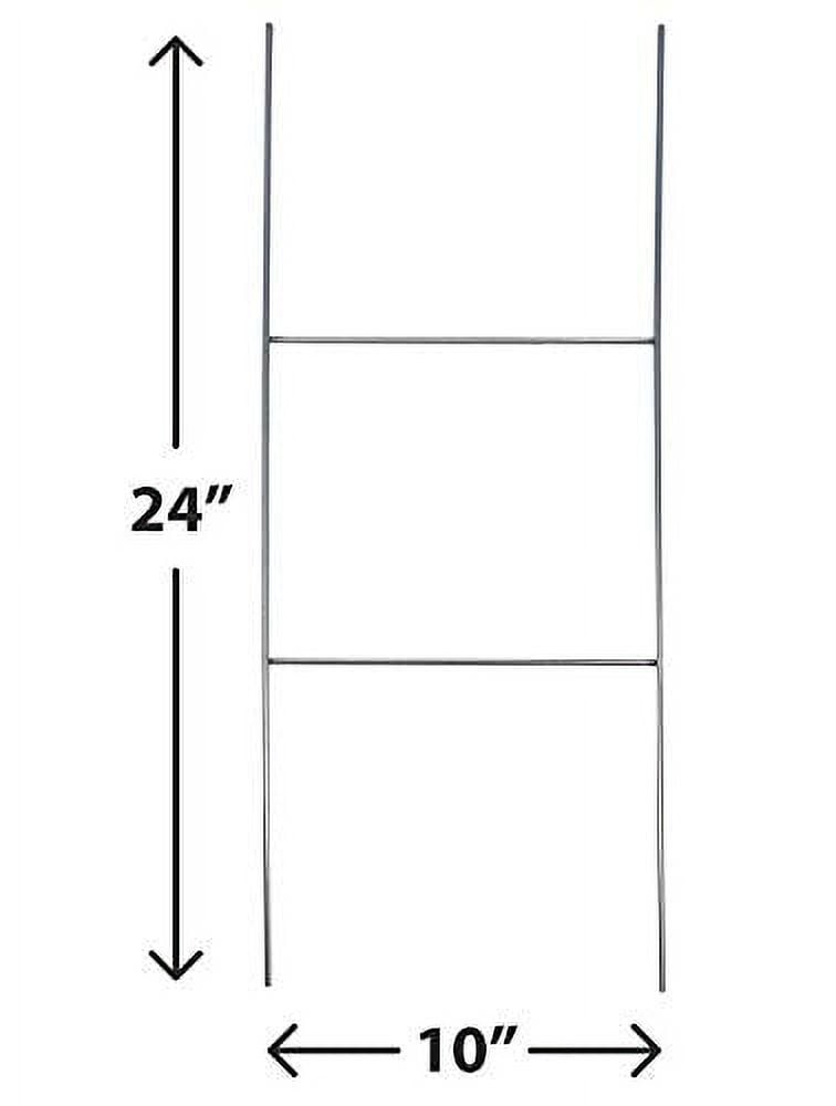 Sturdy Metal Wire Step Stake Frame for Yard Signs - 10 x 24 inch H ...