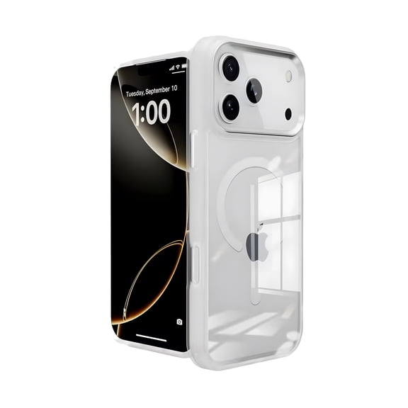 Sturdy Metal Wireless Charging Case for iPhone 17 Pro Max - White