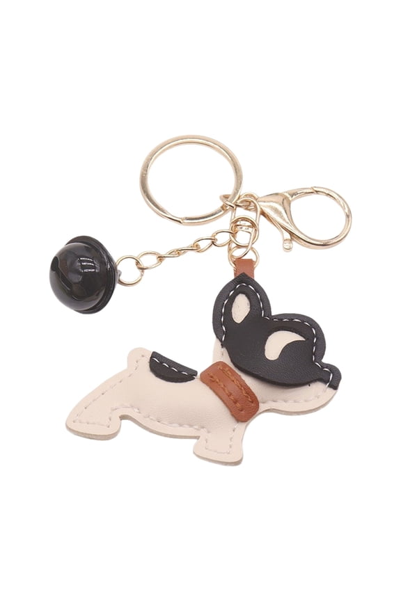 Sturdy Multiple Tiers Dog Pattern Key Holder Soft PU Construction Ergonomic Designs for Travel and Commuting