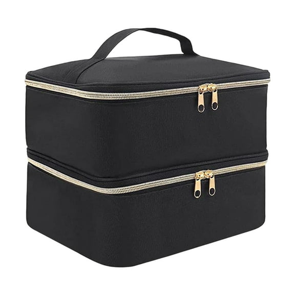 Sturdy Nails Polish Storage Case With Adjustable Dividers Holds Bottles Dryer Manicure Tool Bottom Compartments