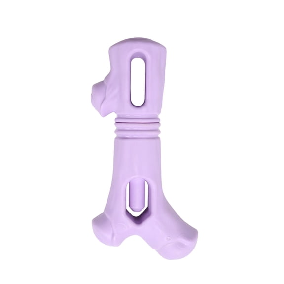 Sturdy Nylon Dog Chew Stick Holder Fixed Anti- Pet Treat Dispensing Toy Smooth Surface Easy Rinse Clean Interactive Teeth Grinding Chew Toy(Purple-17X8.7X6CM)