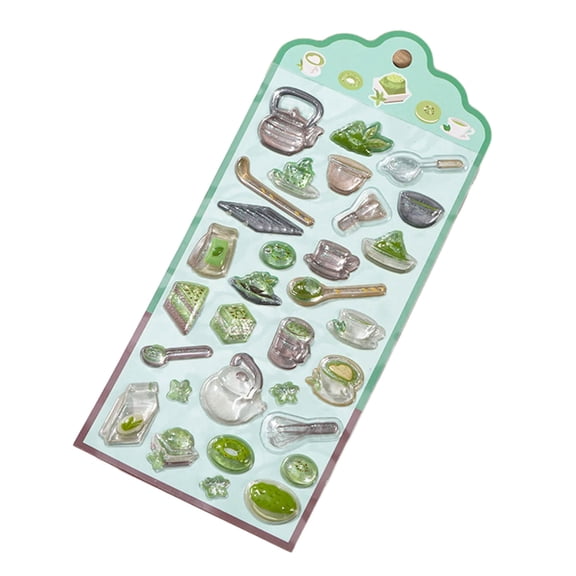 Sturdy PVC Sticker With 3D Raised Designs For Scrapbooking And Decorating Gift Or Phone Case