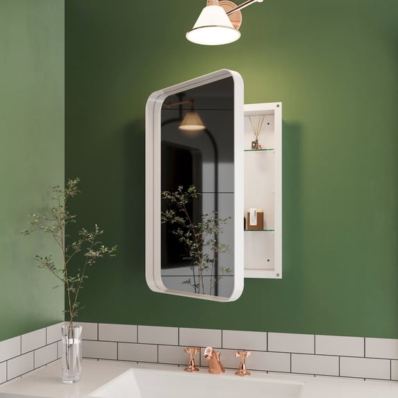 Metal Framed Medicine Cabinet with Mirror | Perfect for Bathroom, Enhances Bathroom Taste