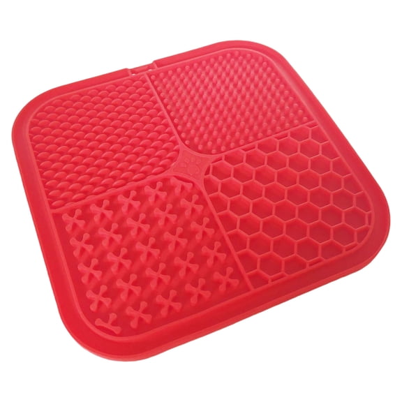 Sturdy Pet Feeding Mats With Textured Surfaces And Suction Cups Promotes Long Meal time Dishwasher Safe Licking Mats