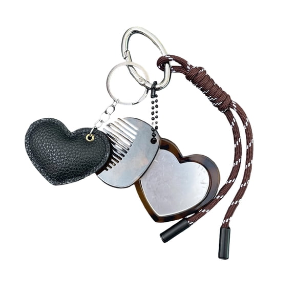Sturdy Plastic Alloy Rope Keychain With Builts In Comb Glass for Portable Storage and Personalize Care Daily Use