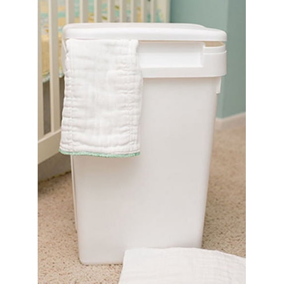 Sturdy Plastic Easy to Clean Flip Top Cloth Diaper Pail or Trash Can