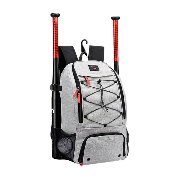 Sturdy Polyester Baseball Training Backpack Built With Reinforced Zippers And Ergonomic Shape For Long Lasting Use On Th
