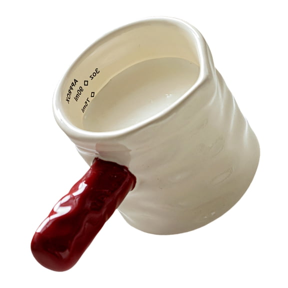 Sturdy Porcelain Milk Measure Cup With Ergonomic Handle Kitchen Milk Dispenser For Comfortable Use In Coffee Brewing