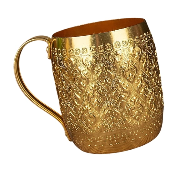Sturdy Portable Tin Alloy Cup Feature Thai Traditional Design Drinking Cup Ideal For Iced Tea And Coffee