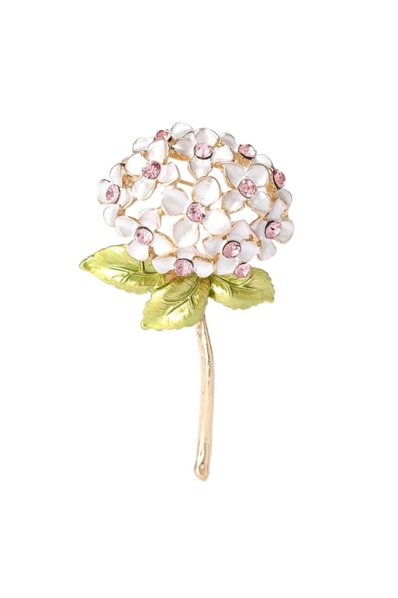 Sturdy Quality Hydrangea Brooch Wedding Outfit Accessory Fashionable Lapel Pin for Sophisticated Occasions