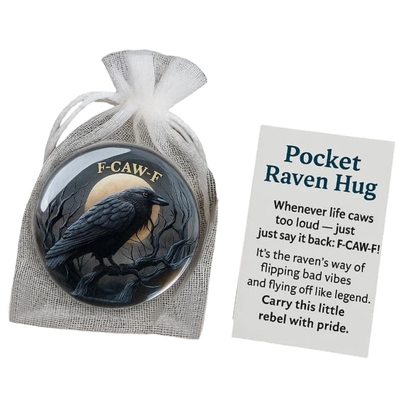 Sturdy Resin Crow Tokens Inspirational Pocket Charm For Horror Gifts And Party Souvenirs