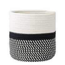 Paraugas Sturdy Rope Plant Basket Modern Woven Basket for Flower Pot Floor Indoor Planters, Storage Organizer Basket Rustic Home Decor