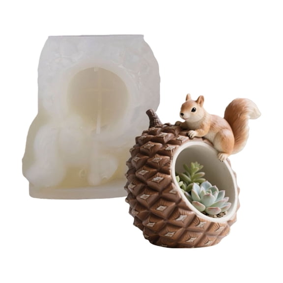 Sturdy Silicone Pinecone Design Mold Handmade Resin Crafts Decorative Coin Holders Miniature Pots Gift Making Tool