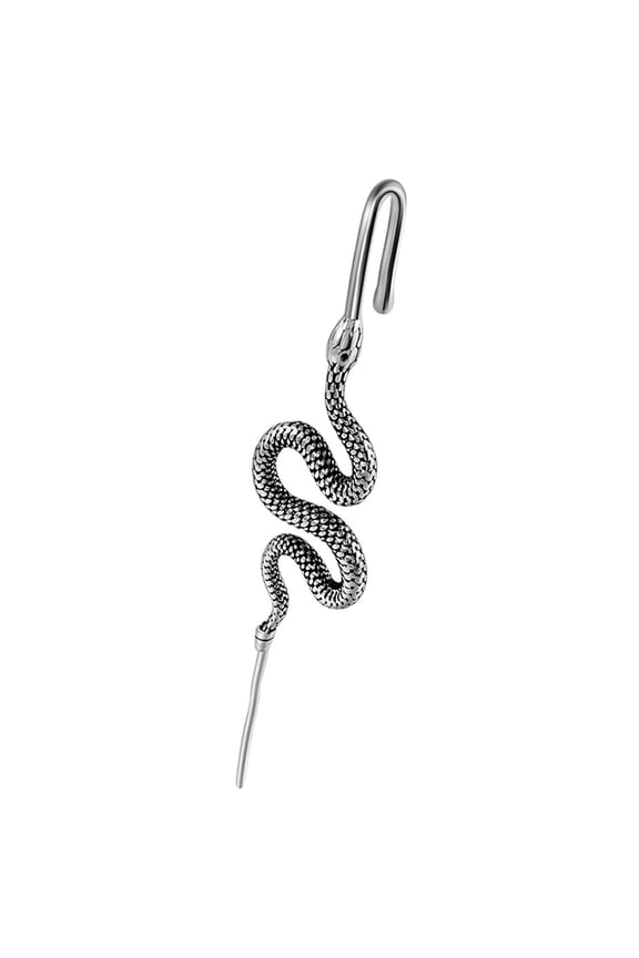 Sturdy Slant Line Cut Piercing Studs Stainless Steel Piercing Earrings with Delicate Patterns for Daily Wear Parties