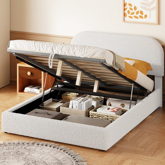 Sturdy Slats, Space - Saving Feature - White Full Size Bed