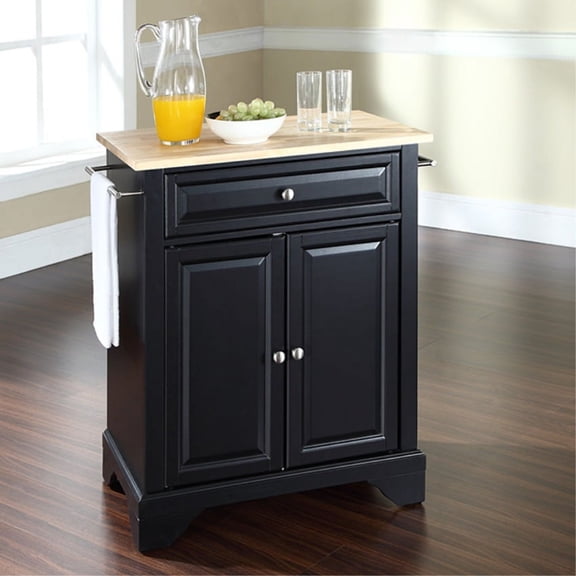 Sturdy Solid Hardwood Kitchen Island with Elegant Raised Panel Doors and Ample Storage - Enhance Your Kitchen with Style and Functionality