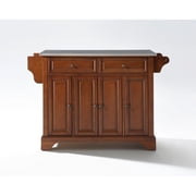 Sturdy Solid Hardwood Kitchen Island with Raised Panel Doors & Drawers - Ample Storage, Superior Quality