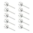 thumbnail image 1 of Sturdy Stainless Steel Earring Post Blanks 10Pcs Elegant Claw Design Fashion Accessory for Personalize Jewelry, 1 of 7