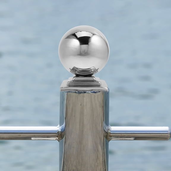 Sturdy Stainless Steel Fence Ball Finial Decorative Post Topper for Outdoor Use
