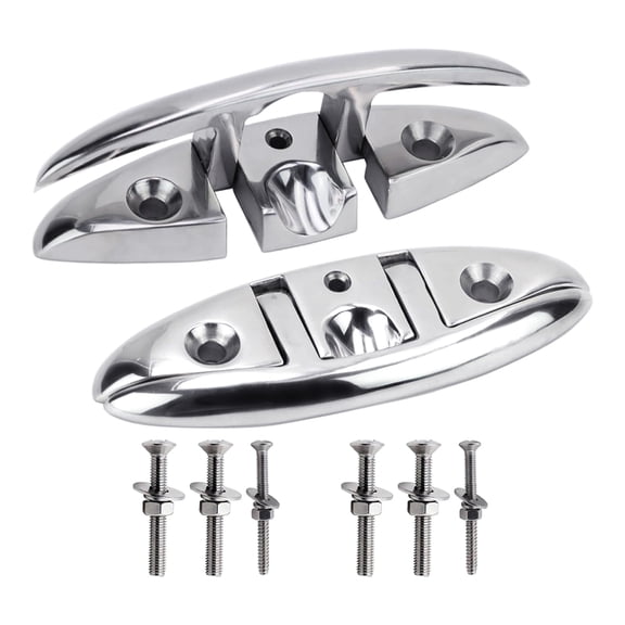 Sturdy Stainless Steel Foldable Deck Cleat Bolt Portable Accessory for Kayaking Enthusiasts Sturdy Marine Hardware