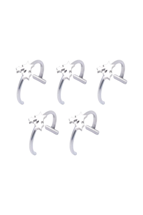Sturdy Stainless Steel Imitation Lip Rings Without Piercing Clip Jewelry Discreet Designs for Trendy Women Daily Wear