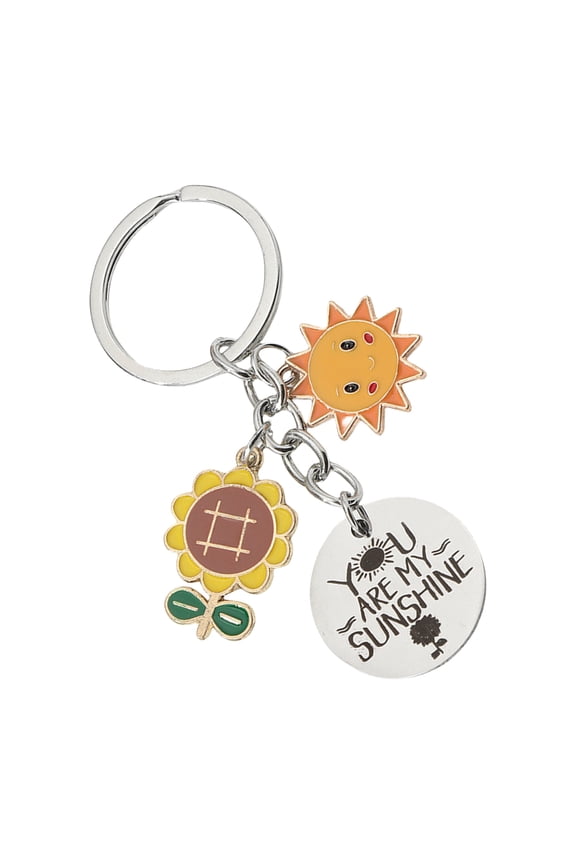 Sturdy Stainless Steel Keychain Featuring A Unique Sun Design Positive Energy Keychain For Everyday Carry